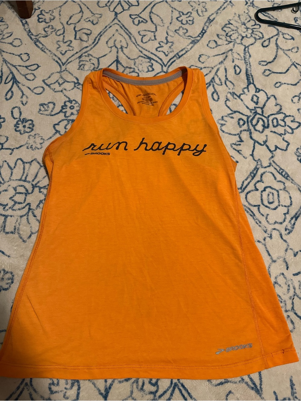 Brooks Women’s Orange 'Run Happy' Racerback Tank Top